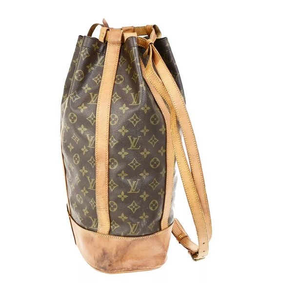 Auth LOUIS VUITTON LV Randonnee GM Shoulder Bag Monogram Leather Brown - Picture 8 of 16